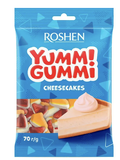 Цукерки Рошен Yummi Gummi Cheesecakes 70г